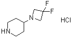 structure of CAS# 1380680-50-1, 4-(3,3-二氟-1-氮杂环丁基)哌啶盐酸盐