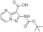 structure of CAS# 1383056-73-2, 2-[[(1,1-Dimethylethoxy)carbonyl]amino]pyrazolo[1,5-a]pyrimidine-3-carboxylic acid
