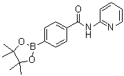 structure of CAS# 1383385-64-5, N-(Pyridin-2-yl)-4-(4,4,5,5-tetramethyl-1,3,2-dioxaborolan-2-yl)benzamide