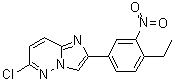 structure of CAS# 1383624-01-8, 6-氯-2-(4-乙基-3-硝基苯基)咪唑并[1,2-b]哒嗪
