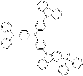 CAS 登录号：1384725-25-0, N,N-二[4-(9H-咔唑-9-基)苯基]-4-[3-(二苯基氧膦基)-9H-咔唑-9-基]苯胺