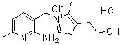 CAS 登录号：13860-66-7, 3-[(2-氨基-6-甲基-3-吡啶基)甲基]-5-(2-羟基乙基)-4-甲基噻唑鎓氯化物盐酸盐
