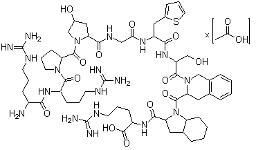 structure of CAS# 138614-30-9, Icatibant acetate