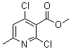 CAS # 138642-40-7, 2,4-Dichloro-6-methyl-3-pyridinecarboxylic acid methyl ester