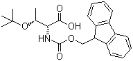 structure of CAS# 138797-71-4, 芴甲氧羰基-O-叔丁基-D-苏氨酸