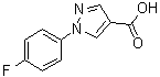 structure of CAS# 138907-81-0, 1-(4-氟苯基)-1H-吡唑-4-羧酸