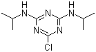 CAS # 139-40-2, Propazine, 2,4-Bis(isopropylamino)-6-chloro-1,3,5-triazine, 2-Chloro-4,6-bis(isopropylamino)-s-triazine, 6-Chloro-N,N'-bis(1-methylethyl)-1,3,5-triazine-2,4-diamine