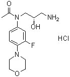 CAS 登录号：1391068-25-9, N-[(2S)-3-氨基-2-羟基丙基]-N-[3-氟-4-(4-吗啉基)苯基]乙酰胺盐酸盐(1:1)