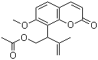 CAS # 139115-59-6, Isomurralonginol acetate, 8-[1-[(Acetyloxy)methyl]-2-methyl-2-propenyl]-7-methoxycoumarin