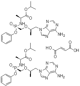 structure of CAS# 1392275-56-7, 替诺福韦艾拉酚胺富马酸盐
