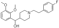 CAS # 139290-69-0, (±)-alpha-(2,3-Dimethoxyphenyl)-1-[2-(4-fluorophenyl)ethyl]-4-piperidinemethanol, MDL 100151