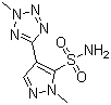 structure of CAS# 139481-22-4, 1-甲基-4-(2-甲基-2H-四氮唑-5-基)-1H-吡唑-5-磺酰胺