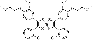 CAS # 139562-87-1, Bis[1-(2-chlorophenyl)-2-[3-methoxy-4-(2-methoxyethoxy)phenyl]-1,2-ethenedithiolato(2-)-S,S']nickel
