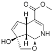 CAS # 139682-36-3, Gardenine, (+)-Gardenine, [2aS-(2aalpha,4aalpha,7aalpha,7balpha)]-2,2a,4a,7,7a,7b-Hexahydro-2a-hydroxy-1-oxa-7-azacyclopent[cd]indene-5-carboxylic acid methyl ester