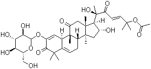 structure of CAS# 1398-78-3, alpha-西洋苦瓜素 2-D-吡喃葡萄糖苷