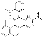 CAS # 1398510-37-6, 8-(2-Methoxyphenyl)-2-(methylamino)-6-[2-methyl-6-(1-methylethyl)phenyl]pyrido[2,3-d]pyrimidin-7(8H)-one