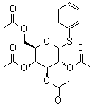 structure of CAS# 13992-16-0, 苯基 1-硫代-alpha-D-吡喃葡萄糖苷 2,3,4,6-四乙酸酯