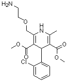 structure of CAS# 140171-66-0, 2-[(2-氨基乙氧基)甲基]-4-(2-氯苯基)-6-甲基-1,4-二氢吡啶-3,5-二甲酸二甲酯