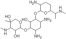 structure of CAS# 1403-66-3, Gentamicin