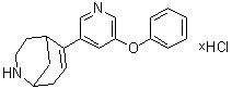 CAS # 1403376-64-6, 7-(5-Phenoxy-3-pyridinyl)-3-azabicyclo[3.3.1]non-6-ene hydrochloride (1:?)