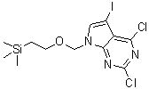 structure of CAS# 1404364-72-2, 2,4-Dichloro-5-iodo-7-[[2-(trimethylsilyl)ethoxy]methyl]-7H-pyrrolo[2,3-d]pyrimidine