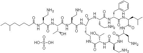 structure of CAS# 1405-20-5, Polymyxin B sulfate