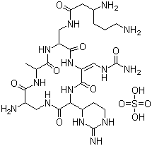Capastat sulfate molecular structure (CAS 1405-37-4)