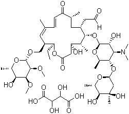 structure of CAS# 1405-54-5, 酒石酸泰洛星