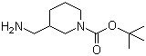 CAS # 140645-23-4, (R)-N-Boc-3-aminomethylpiperidine, 3-(Aminomethyl)-1-Boc-piperidine, tert-Butyl 3-(aminomethyl)piperidine-1-carboxylate, 3-Aminomethyl-piperidine-1-carboxylic acid tert-butyl ester
