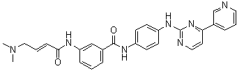 structure of CAS# 1408064-71-0, 3-[[4-(二甲基氨基)-1-氧代-2-丁烯-1-基]氨基]-N-[4-[[4-(3-吡啶基)-2-嘧啶基]氨基]苯基]苯甲酰胺