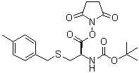 structure of CAS# 140842-91-7, (R)-[2-[(2,5-二氧代-1-吡咯烷基)氧基]-1-[[[(4-甲基苯基)甲基]硫代]甲基]-2-氧代乙基]氨基甲酸叔丁酯