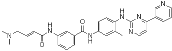 structure of CAS# 1410880-22-6, 3-[[4-(二甲基氨基)-1-氧代-2-丁烯-1-基]氨基]-N-[3-甲基-4-[[4-(3-吡啶基)-2-嘧啶基]氨基]苯基]苯甲酰胺