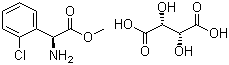 structure of CAS# 141109-15-1, (alphaS)-alpha-氨基-2-氯苯乙酸甲酯酒石酸盐
