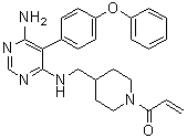 CAS # 1415823-73-2, Evobrutinib, 1-[4-[[[6-Amino-5-(4-phenoxyphenyl)-4-pyrimidinyl]amino]methyl]-1-piperidinyl]-2-propen-1-one