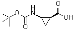 structure of CAS# 1415964-02-1, (1S,2R)-2-[[叔丁氧羰基]氨基]环丙烷羧酸