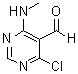 CAS # 14160-94-2, 4-Chloro-6-(methylamino)-5-pyrimidinecarbaldehyde