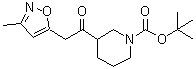 CAS # 1416372-92-3, 3-[2-(3-Methyl-5-isoxazolyl)acetyl]-1-piperidinecarboxylic acid 1,1-dimethylethyl ester