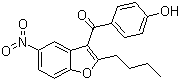 structure of CAS# 141645-16-1, 2-丁基-3-(4-羟基苯甲酰基)-5-硝基苯并呋喃