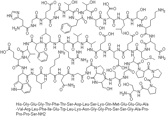 structure of CAS# 141758-74-9, 艾塞那肽