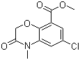 structure of CAS# 141761-83-3, 6-氯-3,4-二氢-4-甲基-3-氧代-2H-1,4-苯并恶嗪-8-羧酸甲酯