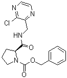 structure of CAS# 1418307-17-1, (S)-2-((3-氯吡嗪-2-基)甲基氨基甲酰)吡咯烷-1-羧酸苄酯