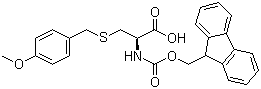 CAS # 141892-41-3, N-Fmoc-S-(4-methoxybenzyl)-L-cysteine, N-(9-Fluorenylmethyloxycarbonyl)-S-(4-methoxybenzyl)-L-cysteine, Fmoc-Cys(Mob)-OH