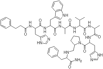 CAS 登录号：142061-53-8, 去氨基苯丙氨酰-组氨酰-色氨酰-丙氨酰-缬氨酰-D-丙氨酰-组氨酰-D-吡咯烷2-甲基-苯丙氨酰胺