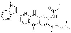 structure of CAS# 1421373-65-0, N-[2-[[2-(二甲基氨基)乙基]甲基氨基]-4-甲氧基-5-[[4-(1-甲基-1H-吲哚-3-基)-2-嘧啶基]氨基]苯基]-2-丙烯酰胺
