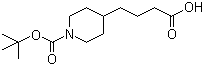 structure of CAS# 142247-38-9, 4-(N-Boc-4-哌啶基)丁酸