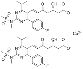 CAS # 1422514-05-3, Rosuvastatin EP Impurity C (Calcium Salt), calcium (E,3S)-7-[4-(4-fluorophenyl)-2-[methyl(methylsulfonyl)amino]-6-propan-2-ylpyrimidin-5-yl]-3-hydroxy-5-oxohept-6-enoate
