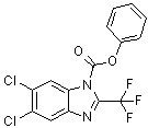 CAS # 14255-88-0, Fenoflurazole, 5,6-Dichloro-1-phenoxycarbonyl-2-trifluoromethylbenzimidazole, Fenazaflor, Lovozal, NC 5016, Phenyl 5,6-dichloro-2-trifluoromethyl-1-benzimidazolecarboxylate