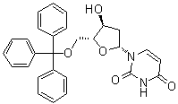 structure of CAS# 14270-73-6, 2'-Deoxy-5'-O-(triphenylmethyl)uridine