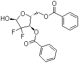 structure of CAS# 143157-22-6, 2-脱氧-2,2-二氟-3,5-二苯甲酰基-D-呋喃核糖