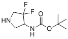 structure of CAS# 1434141-95-3, 3-(叔丁氧羰基-氨基)-4,4-二氟吡咯烷